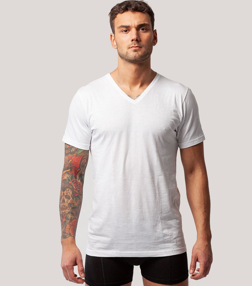 Bambus t-skjorte med V-hals