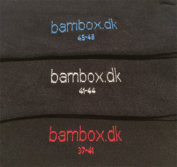 3 par bambussokker - Sort/Grå/Blå/Hvit
